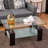 Rectangular Tempered Glass Coffee Table with Shelf-1373258101-1450897544