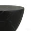 Outdoor Lightweight Concrete Mgo Side/End Table, Living Room Accent Table, Black Marble