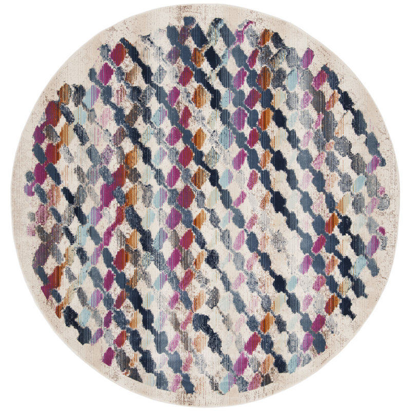 Damon Performance Abstract Rug, Round 6'7"