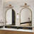 Arched Wall Mirror - Elegant Vanity Mirror for Bathroom, Living Room & Bedroom, Durable Framed Decor, Easy Installation-38105940
