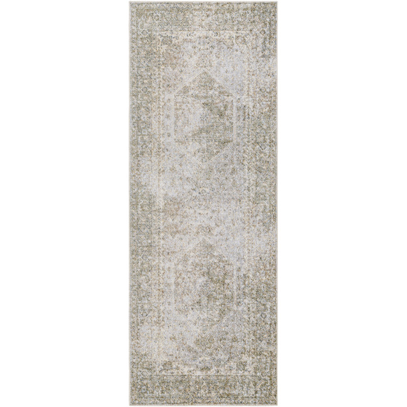 Machine Washable Traditionnal Boho Camel Area Rug, Runner 79 x 221cm
