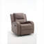Pour les petits espaces de vie, de bureau et de chambre à coucher: fauteuil inclinable manuel moderne et compact, similicuir brun chaud