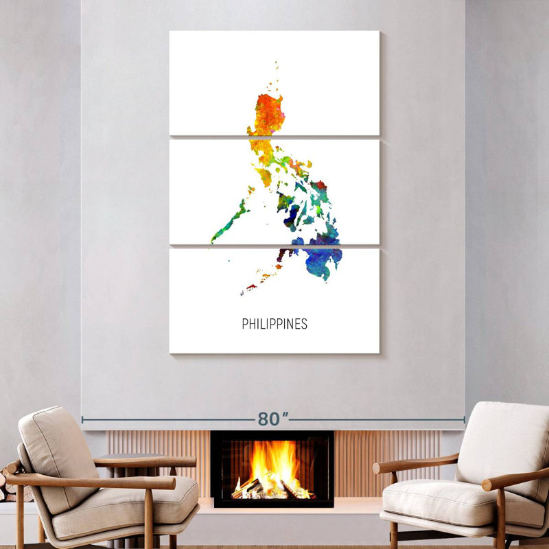 Carte d'aquarelle à Aliaz, Philippines I, H 74 po x l 48 po