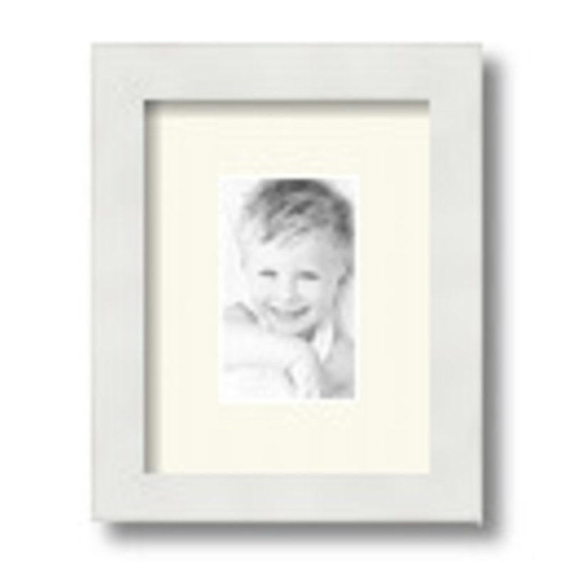 Matte Picture Frame with Mat, Off White