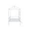 Lit superposé Raylen de style contemporain avec construction en métal et échelle en angle, blanc-630387435