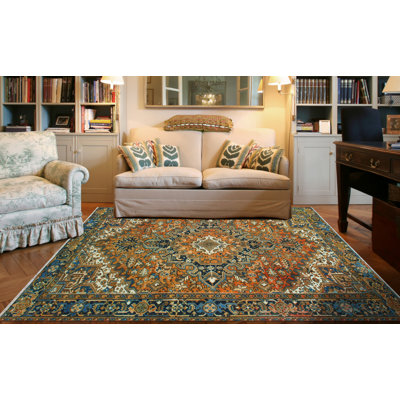 Khylar Heriz Manal Orange Rug