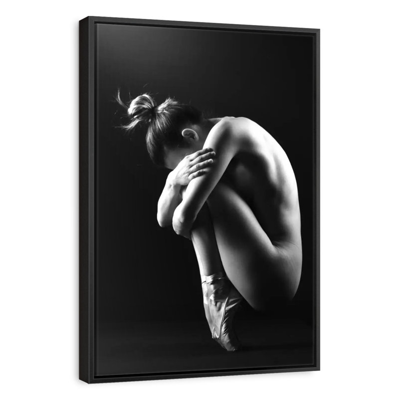 Ballerine classique posant II, 31 po x 46 po, Cadre flottant noir