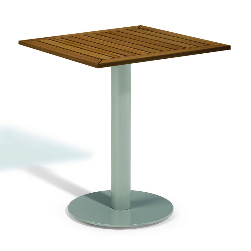 Table bistro Travira, Bois de tek naturel, L 26 po x L 26 po x H 29,5 po, Flint