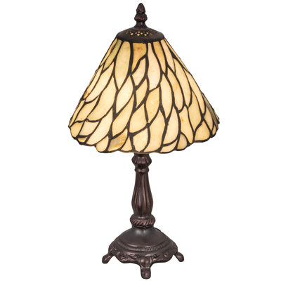 13"H Willow Jadestone Mini Lamp