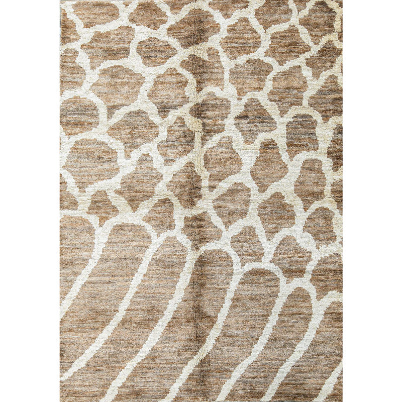 Hand-Knotted High-Quality Brown Area Rug
