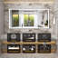 Miroir de salle de bain mural avec cadre DEL-92000432-92000437
