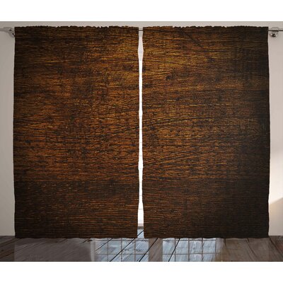 Graphic Print and Text Semi-Sheer Rod Pocket Curtain Panels -  Ambesonne, p_27207_108x84