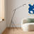 Cillian 60.5'' Black/Satin Brass LED Task Floor Lamp