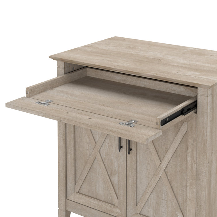 Veda 54'' Desk Sand & Stable Color: Dark Gray Hickory