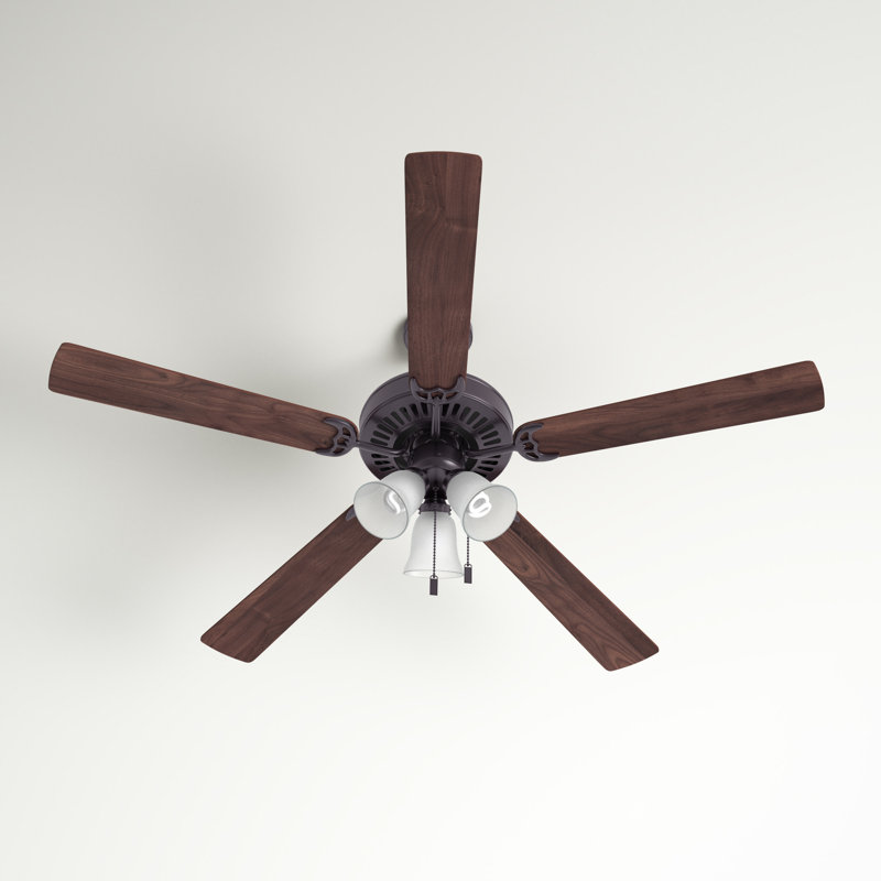 Giambrone 52'' Ceiling Fan with LED Lights, Oiled Bronze with Maple/Walnut Blades