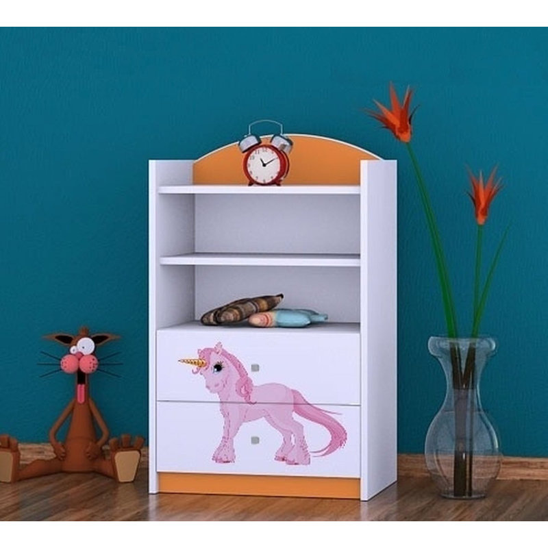 Katelyn 60 cm W Kids Cube Bookcase, Orange