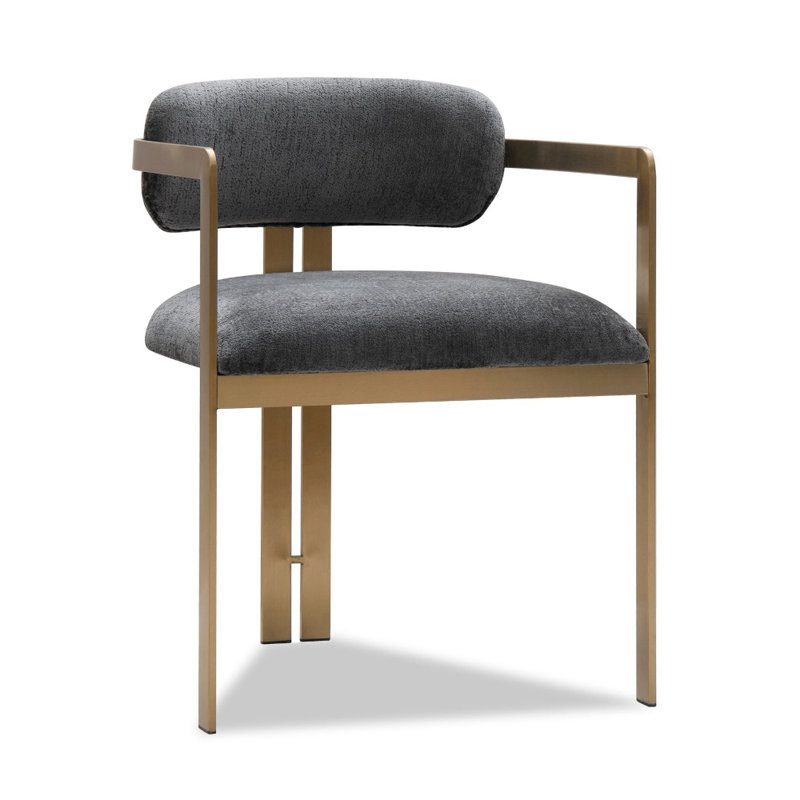 Sidecar Dining Chair In Hammered Chenille