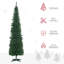 Arbre de Noël artificiel 7 pi, arbre de Noël mince avec 499 branches réalistes et support en plastique, vert