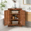 Armoire de rangement de coin salle de bain avec 2 portes et tablettes réglables-1198483026