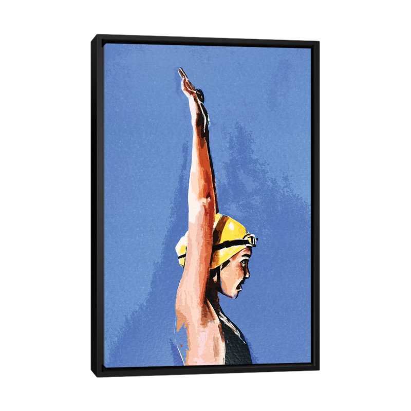 «In Coming the Swimmer» par EdsWatercolours - reproduction d'art, Pas de tapis, H 26 po x l 18 po x P 1,5 po