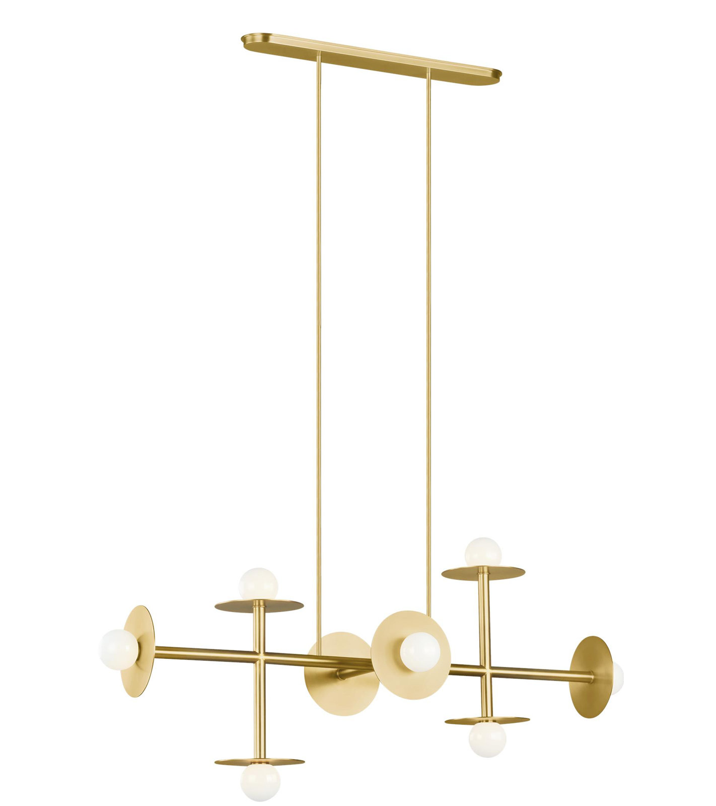 8 - Light Dimmable Sputnik Chandelier, Burnished Brass