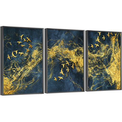 Mountain - ensemble de 3 reproductions sur toile flottantes