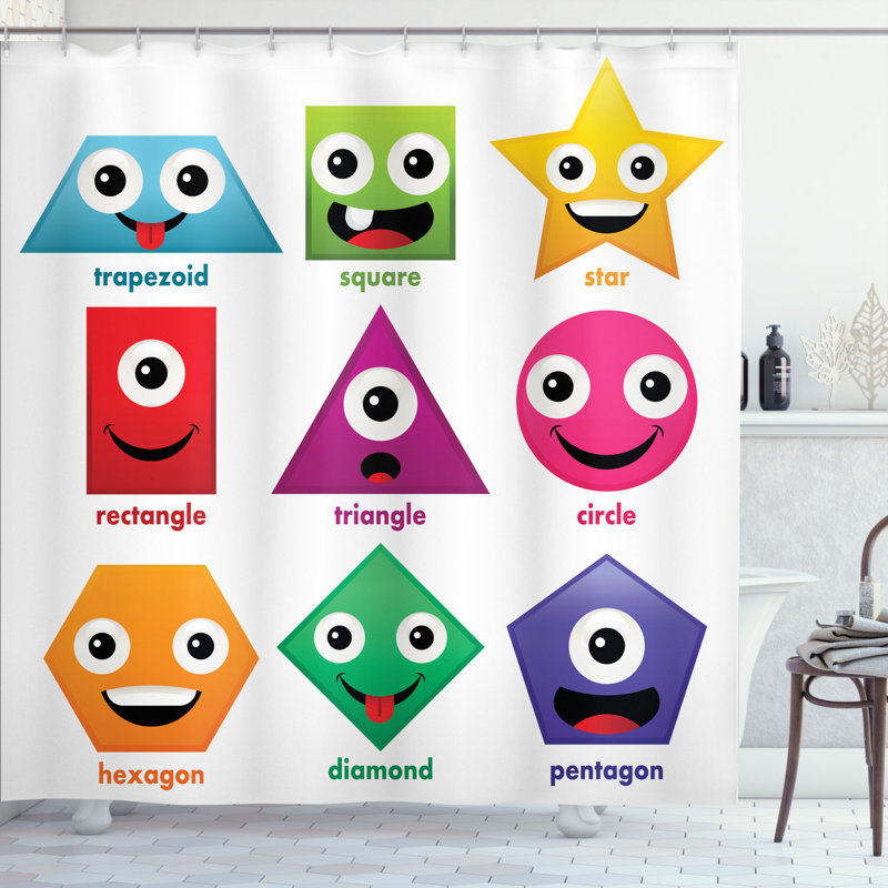 Shower Curtain with Hooks Included, 70" H x 69" W