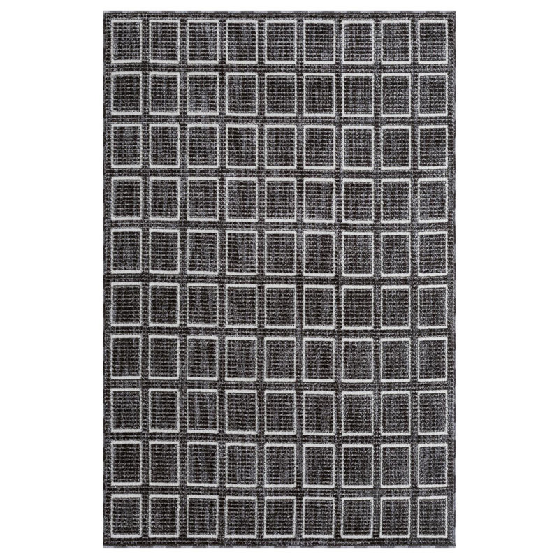 Modern Geometric Grid Area Rug, Rectangle 8' x 10'