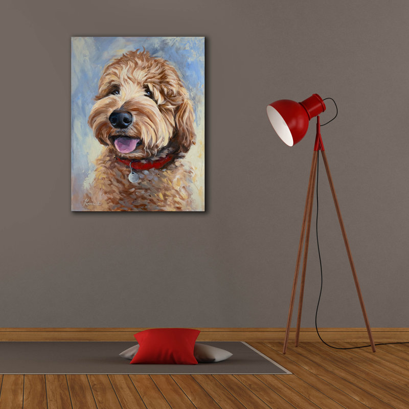 «Dogs Goldendoodle» par Lindsay Kivi, art mural sur toile, H 34 po x l 26 po x P 1,5 po
