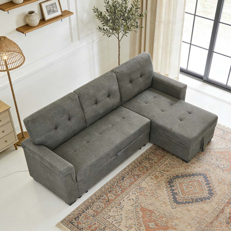 86'' Upholstered Pull-Out Sofa Bed