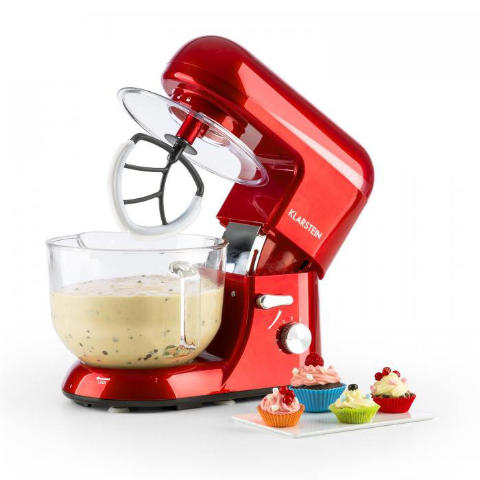 Klarstein Bella 5.2L Stand Mixer, Red