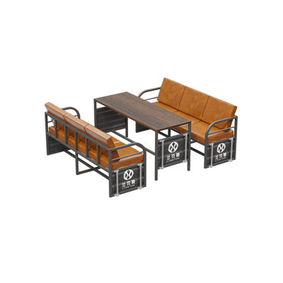 Noorah 6 - Person Solid Wood Top Trestle Dining Set