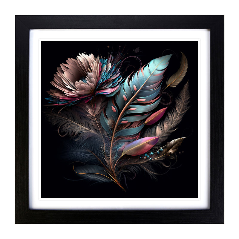 Single Picture Frame Print on Wood, Black