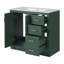 Ensemble de meuble-lavabo 36 po avec lavabo en céramique, armoire de rangement en bois massif, ensemble de meuble-lavabo autoportant avec 3 tiroirs et portes à fermeture douce-115672270