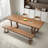 Solid wood rectangular dining table-1573585410
