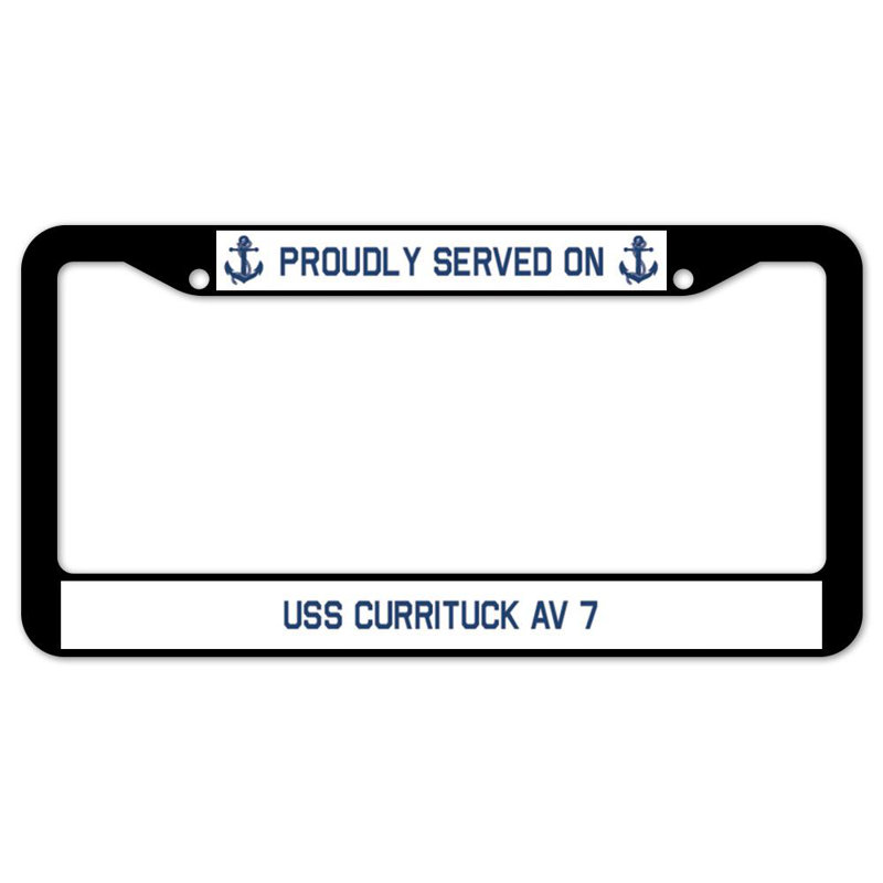 Fièrement servi sur un cadre de plaque USS CURRITUCK AV 7