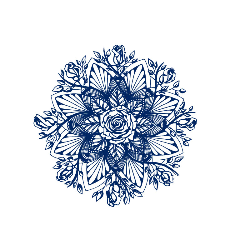 Décalcomanie murale Natazhat, Bleu foncé