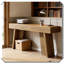 Table de style champêtre avec rangement polyvalent