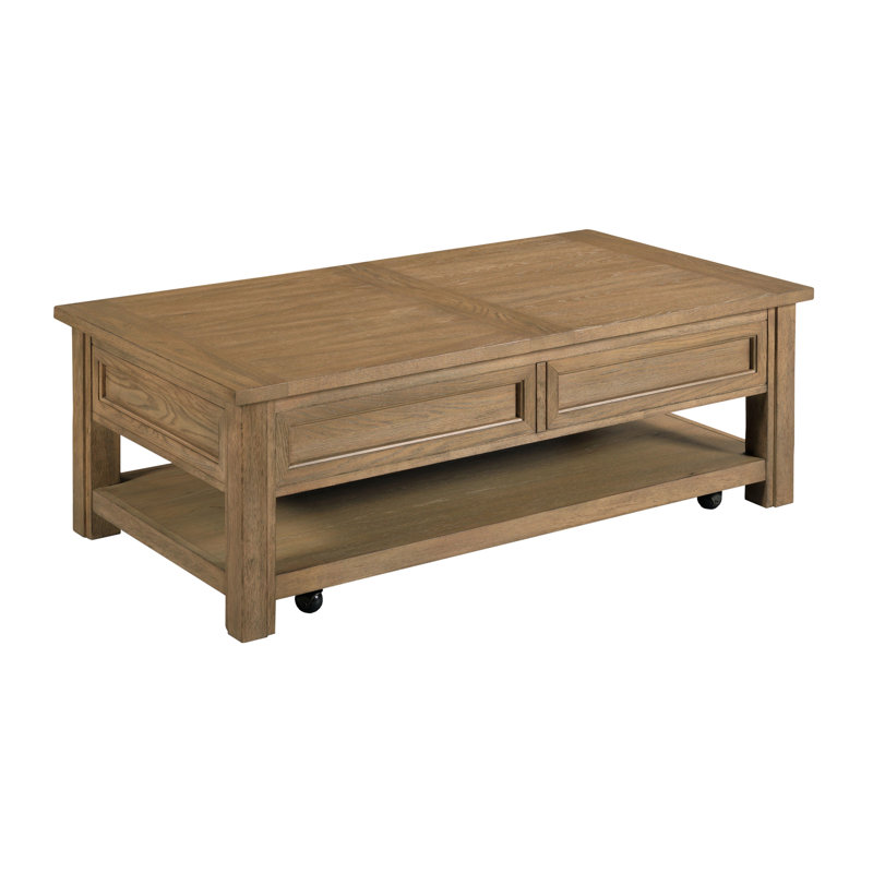 RECTANGULAR DRAWER COFFEE TABLE W/CASTERS