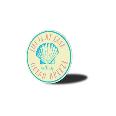 Ocean Breeze Aluminum Sign