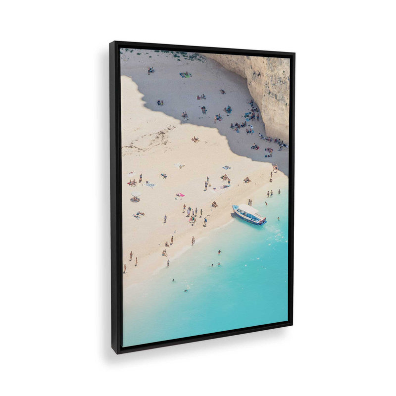 «Saltwater bliss», reproduction d'art sur toile, 12 po x 18 po, Cadre flottant noir satiné