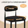 Upholstered Counter Stool with Metal Frame