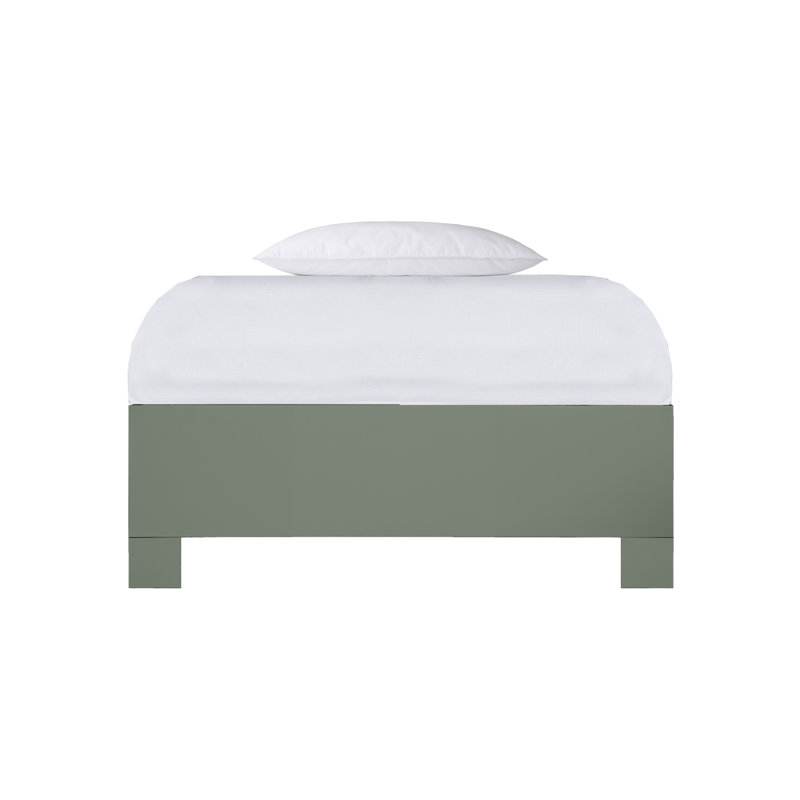 16" Platform Bed Frame, Twin, Evergreen
