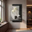 Art mural luxueux avec verdure hydroponique de luxe avec lumière - décor de vestibule-751523158-751523157