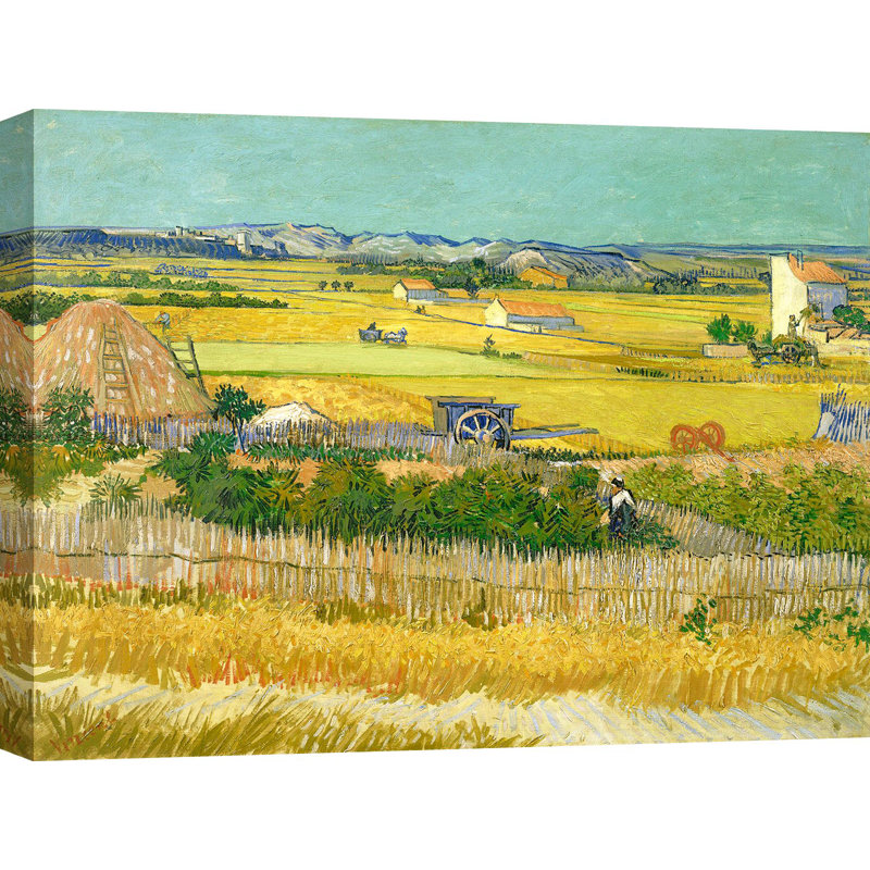 Harvest by Vincent Van Gogh - Wrapped Canvas Print, 50cm H x 70cm W x 4cm D