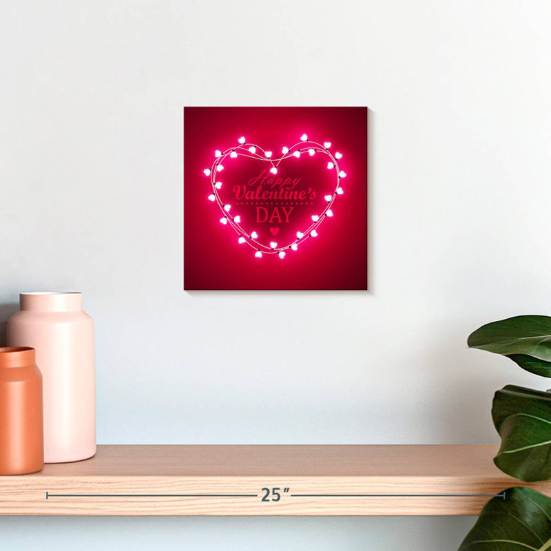 Lumières du cœur de la Saint-Valentin Lelend, H 10 po x l 10 po