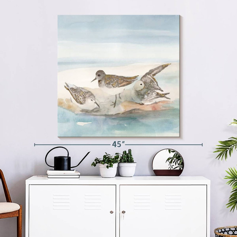 Crowle Beachside Birds II, H 33 po x l 33 po