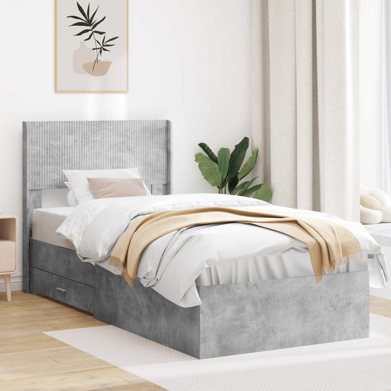 Bed, Single (3'), Concrete Grey