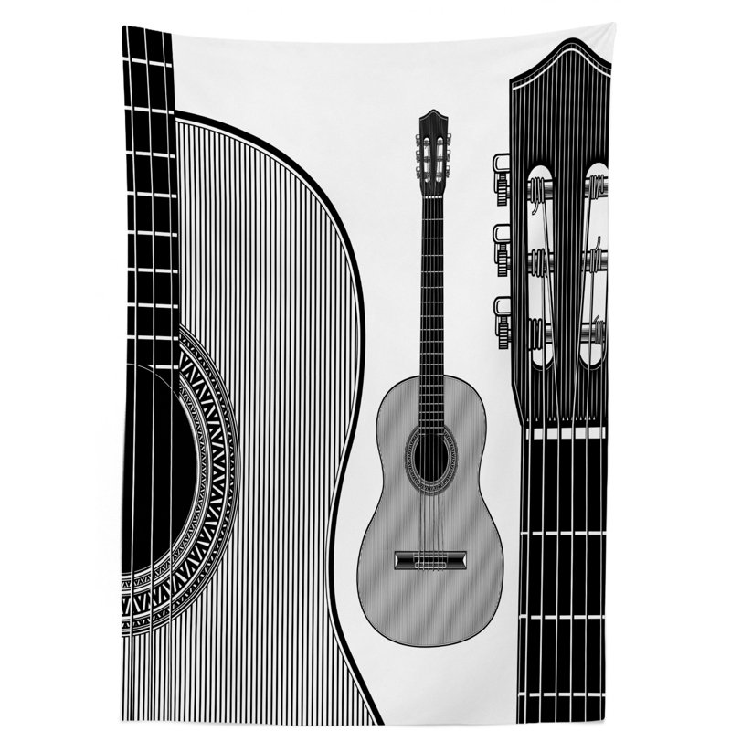 Guitar Tablecloth, 70" L x 52" W