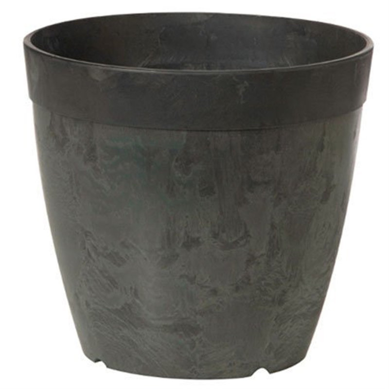 Burdette Pot Planter, Black, 6" H x 6.5" W x 6.5" D
